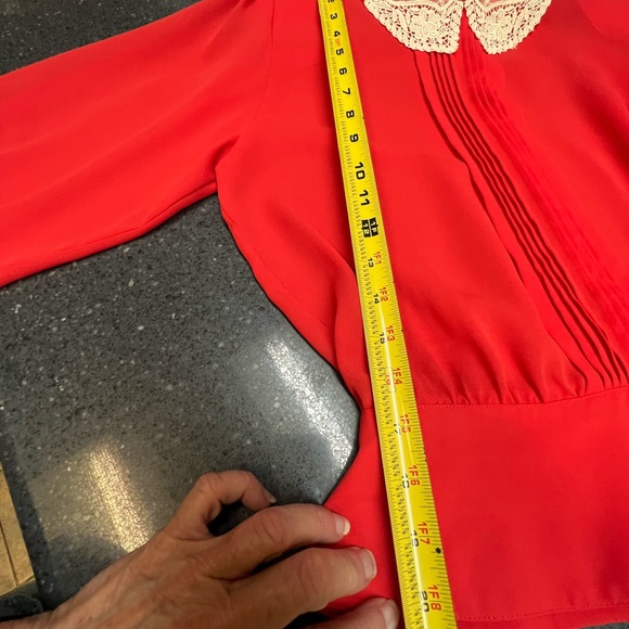 Ladies Laura and Jane Blouse size 8 Red - Picture 11 of 12